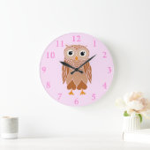 フクロウ ラージ壁時計 (ホーム)