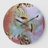 フクロウ ラージ壁時計 (正面)