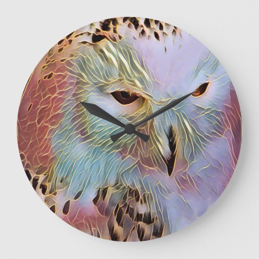 フクロウ ラージ壁時計 (正面)
