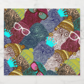 フクロウ リキュールボトルラベル (シングルラベル)