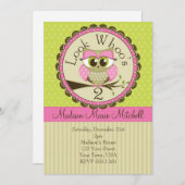 フクロウ·ルック·ザ·ザ·ザ·ザ·ザ·ザ·招待状ズ 招待状 (正面/裏面)