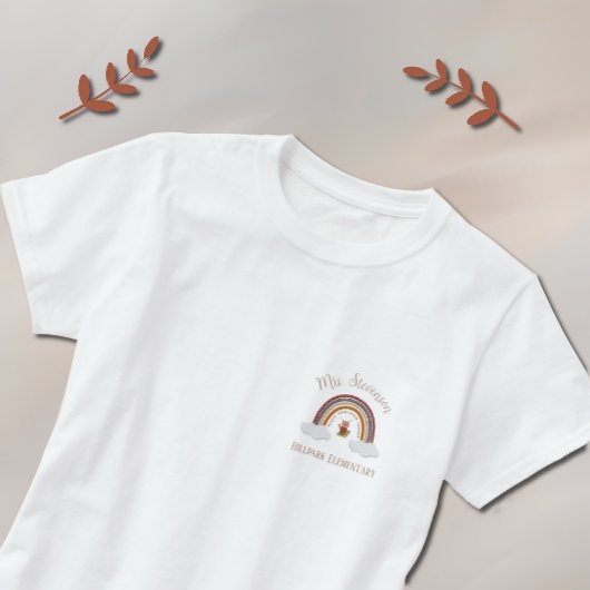 フクロウ&レインボー先生Tシャツ（学校名付） Tシャツ