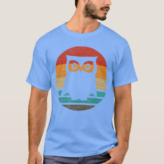 フクロウ レトロ スタイル ヴィンテージ Tシャツ
