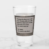 フクロウ、ロックフェラー、引用文、両面 タンブラーグラス (裏面)