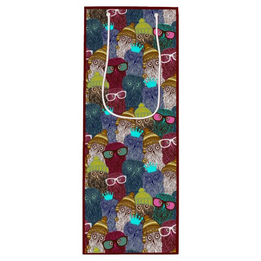 フクロウ ワインギフトバッグ (正面)