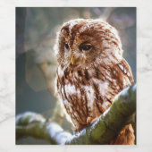 フクロウ ワインラベル (シングルラベル)