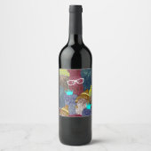 フクロウ ワインラベル (正面)