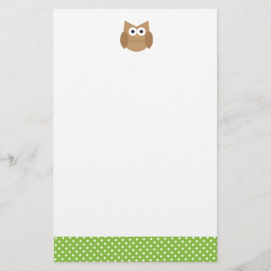 フクロウ 便箋 (正面)