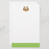 フクロウ 便箋 (正面/裏面)