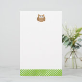 フクロウ 便箋 (スタンド正面)