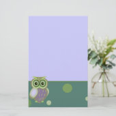 フクロウ 便箋 (スタンド正面)