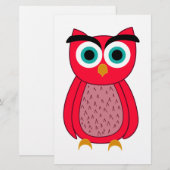 フクロウ 便箋 (正面/裏面)