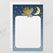 フクロウ 便箋 (正面/裏面)