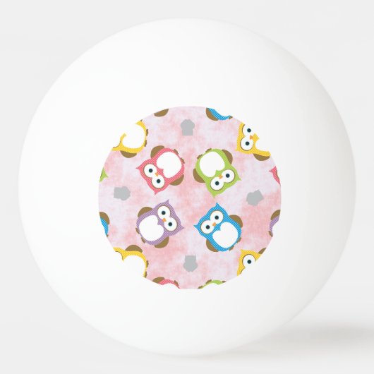フクロウ 卓球ボール (正面)