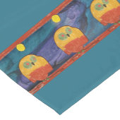 フクロウ「子どもの芸術」 ショートテーブルランナー (コーナー)