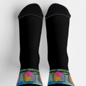 フクロウ「子どもの芸術」 ソックス (上部)