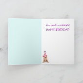 フクロウ、子猫およびマウス誕生日 カード (内部)