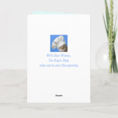 フクロウ、子猫、ネズミが元気 カード (裏面)