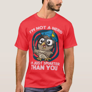 フクロウ 帽子 面白い 私はオタクじゃない 単にあなたより賢いだけ Tシャツ