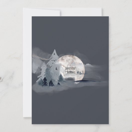 フクロウ 招待状 (裏面)