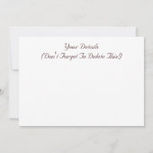 フクロウ 招待状 (裏面)