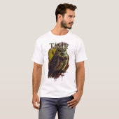 フクロウ – 時間の旅 Tシャツ (正面フル)