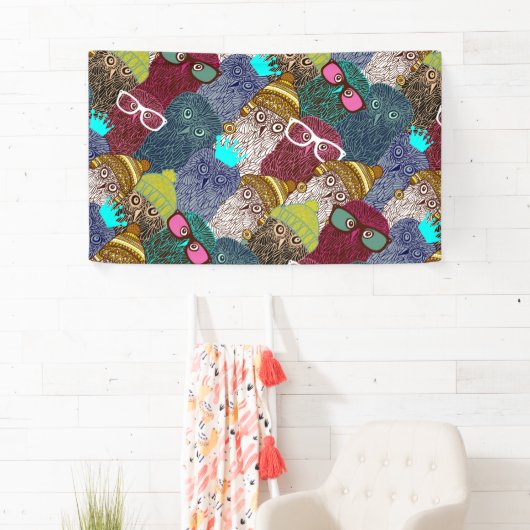 フクロウ 横断幕 (インサイチュ)