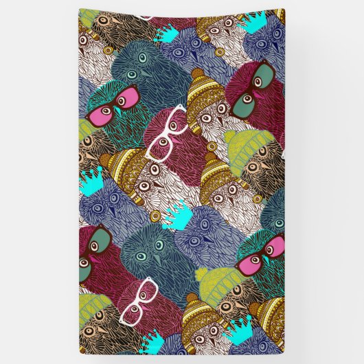 フクロウ 横断幕 (縦)