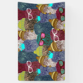 フクロウ 横断幕 (縦)