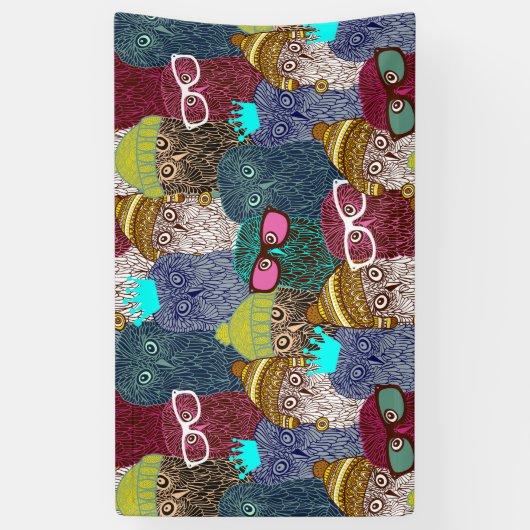 フクロウ 横断幕 (縦)