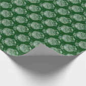 フクロウ（濃い緑） – ラッピング紙 ラッピングペーパー (角)
