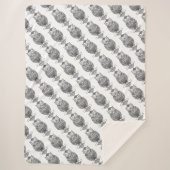 フクロウ（白） – シェルパ毛布 シェルパブランケット (正面)