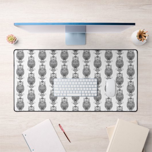 フクロウ（白） – デスクマット (オフィス1)