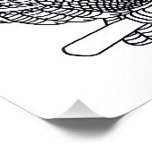 フクロウ（白） – フォトプリント (角)