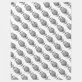 フクロウ（白） -フリースブランケット フリースブランケット (正面)