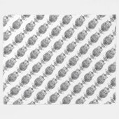 フクロウ（白） -フリースブランケット フリースブランケット (正面(横))