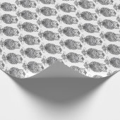 フクロウ（白） – ラッピング紙 ラッピングペーパー (角)