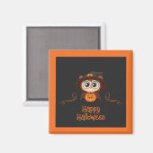 フクロウ/秋/秋/ハロウィーン/カボチャ マグネット (正面/裏面)