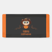 フクロウ/秋/秋/ハロウィーン/カボチャ 横断幕 (横)