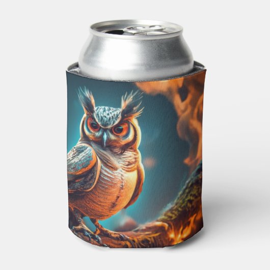 フクロウ 缶クーラー (缶正面)