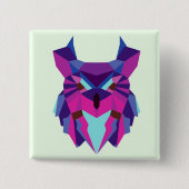 フクロウ 缶バッジ (正面)