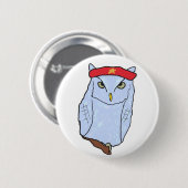 フクロウ 缶バッジ (正面&裏面)