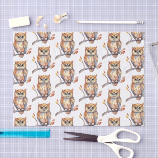 フクロウ 薄葉紙 (クラフト)