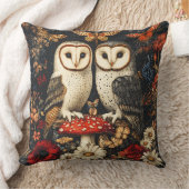 フクロウ、蛾、キノコ クッション (ブランケット)