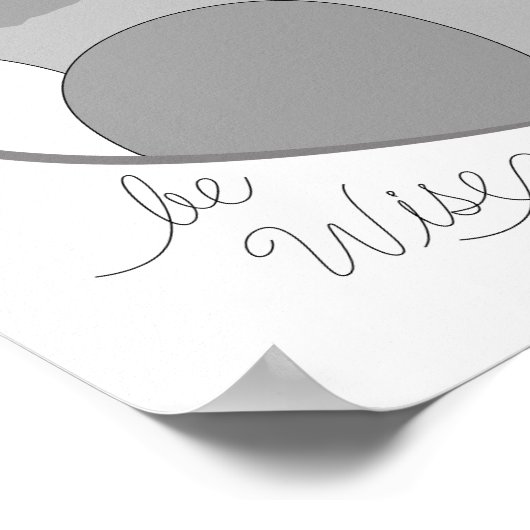 フクロウ – 賢くせよ ポスター (角)