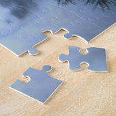 フクロウ 雪 雪 フクロウ 鳥 冬の森 ジグソーパズル (側面)