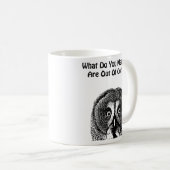 フクロウ·顔ズ·コーヒー·アおもしろいート コーヒーマグカップ (正面右)