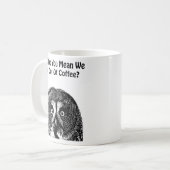 フクロウ·顔ズ·コーヒー·アおもしろいート コーヒーマグカップ (正面左)
