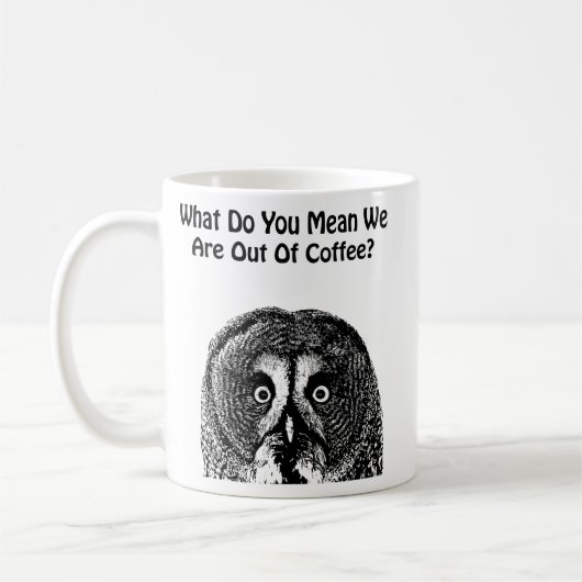 フクロウ·顔ズ·コーヒー·アおもしろいート コーヒーマグカップ (左)