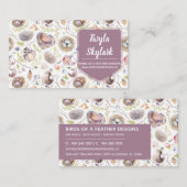 フクロウ、鳥及び卵の自然の名刺 名刺 (正面/裏面)